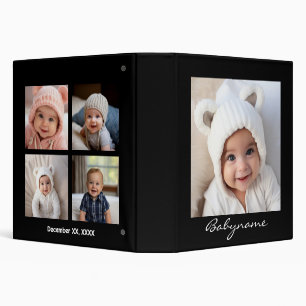 Classeur 5 Collage photo - Bébé - Blanc noir