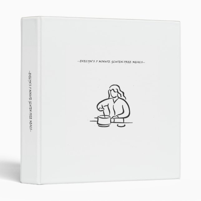 Classeur --5 repas sans gluten minute d'Evelyn-- (Devant/Côté)