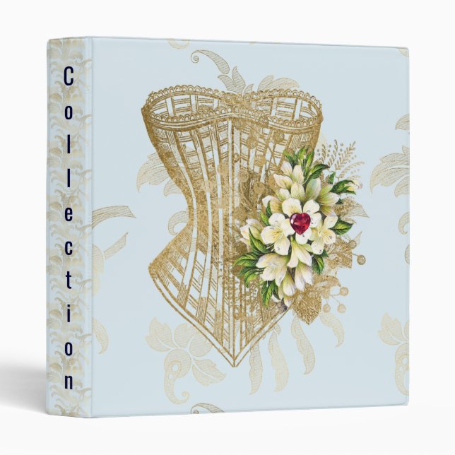 Classeur à 3 anneaux Corset de mode (Devant/Côté)