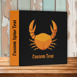 Classeur à 3 anneaux Crabe Orange
