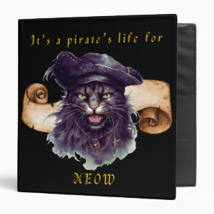 Classeur à 3 anneaux Pirate Chat 1,5 pouces