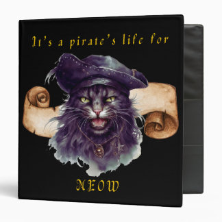 Classeur à 3 anneaux Pirate Chat 1,5 pouces