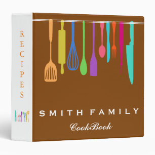 Classeur à 3 anneaux pour livre de recettes de fam