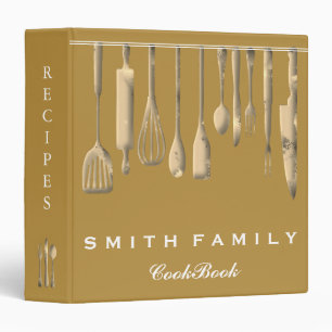 Classeur à 3 anneaux pour livre de recettes de fam