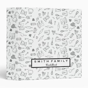 Classeur à 3 anneaux pour livre de recettes de fam