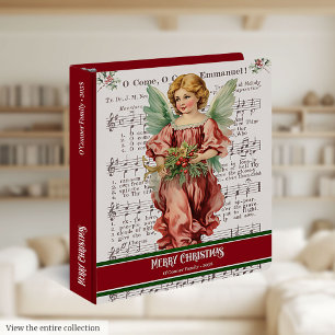 Classeur à 3 anneaux pour souvenirs de Noël Ange