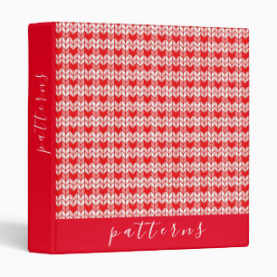 CLASSEUR à 3 anneaux ROUGE EN VICHY KNIT