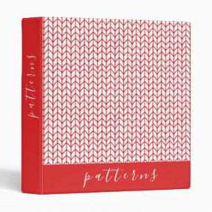 CLASSEUR à 3 anneaux ROUGE KNIT II