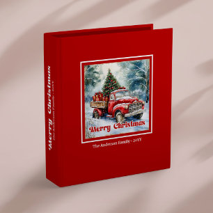 Classeur à 3 anneaux scène de Noël camion rouge él