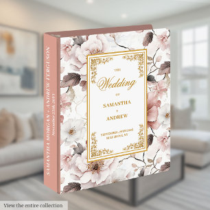 Classeur à anneau mariage couleur rose pâle chic