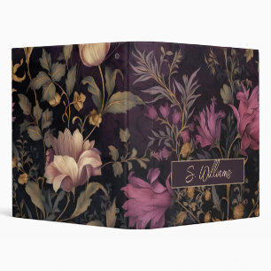 classeur à anneau personnalisé avec motif à fleurs