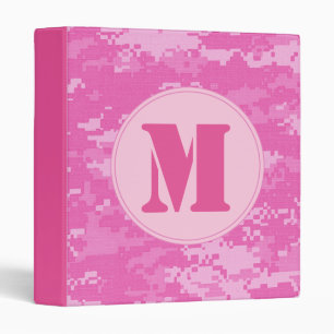 Classeur à anneaux ACU Camo 3 de l'ARMÉE rose