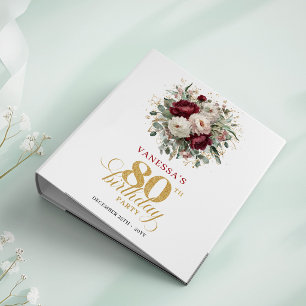 Classeur à anneaux Chic Boho Bourgogne Floral 80 A
