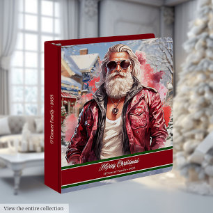 Classeur à anneaux Cool Santa Claus aquarelle Noël