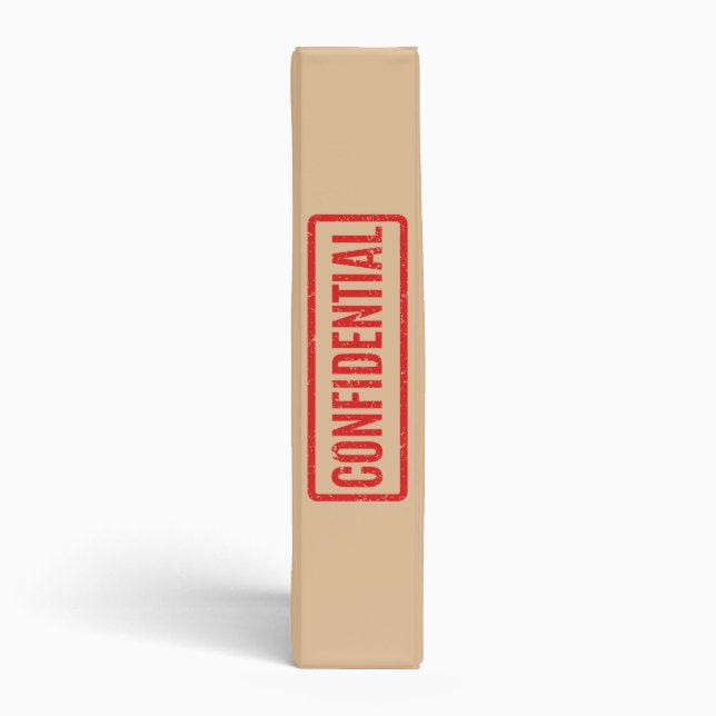 Classeur à anneaux étamé confidentiel 3 (Côté)