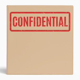 Classeur à anneaux étamé confidentiel 3