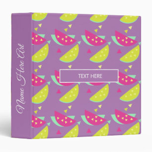 Classeur à anneaux motif de fruits géométriques 3