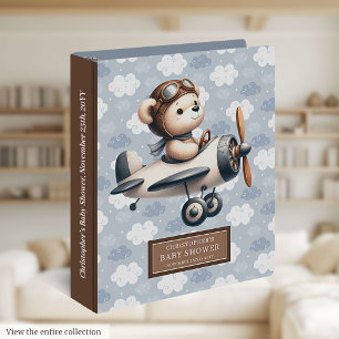 Classeur à anneaux pilote Teddy marron bleu pour b