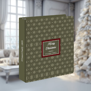 Classeur à anneaux vert minimaliste Noël rétro