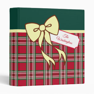Classeur à carreaux de Noël personnalisé