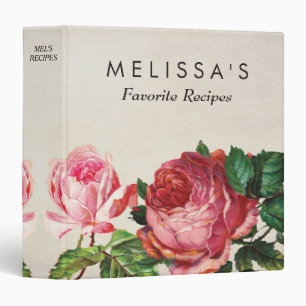 Classeur à cuire personnalisé floral antique de