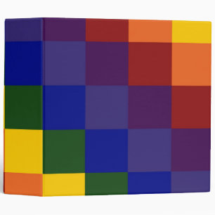 Classeur à damiers arc-en-ciel