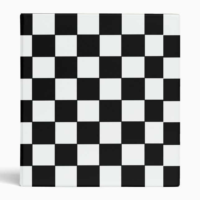 Classeur à damiers blanc et noir (Devant)