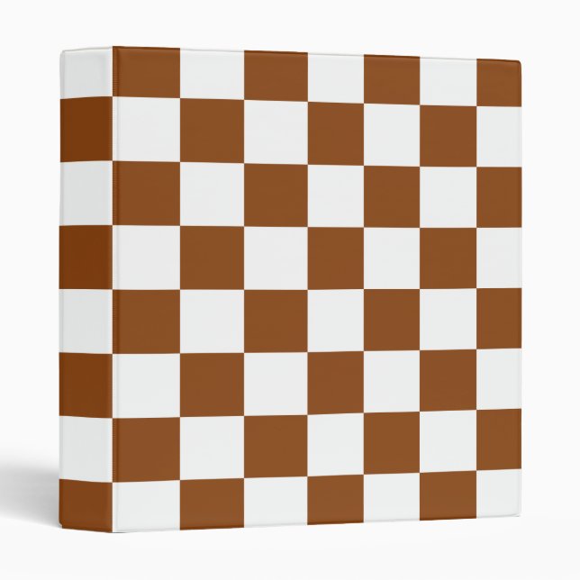 Classeur à damiers Brown et blanc (Devant/Côté)