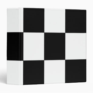 Classeur à damiers Motif noir et blanc