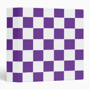 Classeur à damiers Royal violet et blanc