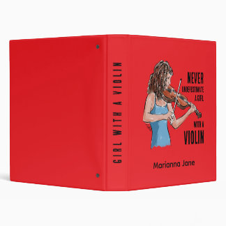 Classeur A Girl with a Violin Music Sheets Binder
