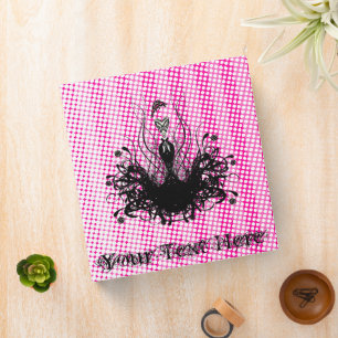 Classeur à pois rose framboise chaud Fashion Diva