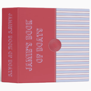 Classeur à rayures bleu et rouge (2 pouces)