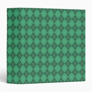 Classeur à reliure argyle vert classique