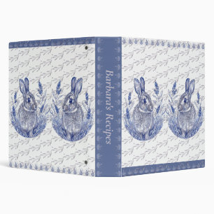 Classeur à reliure Blue Rabbit et Lavande Border
