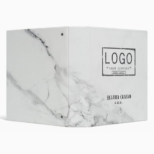 Classeur à reliure en marbre blanc modifiable