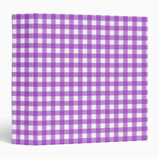 Classeur à reliure gingham (Devant/Côté)
