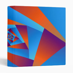 Classeur à spirale orange et bleu