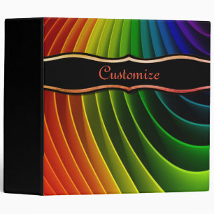 Classeur à torsion arc-en-ciel personnalisé