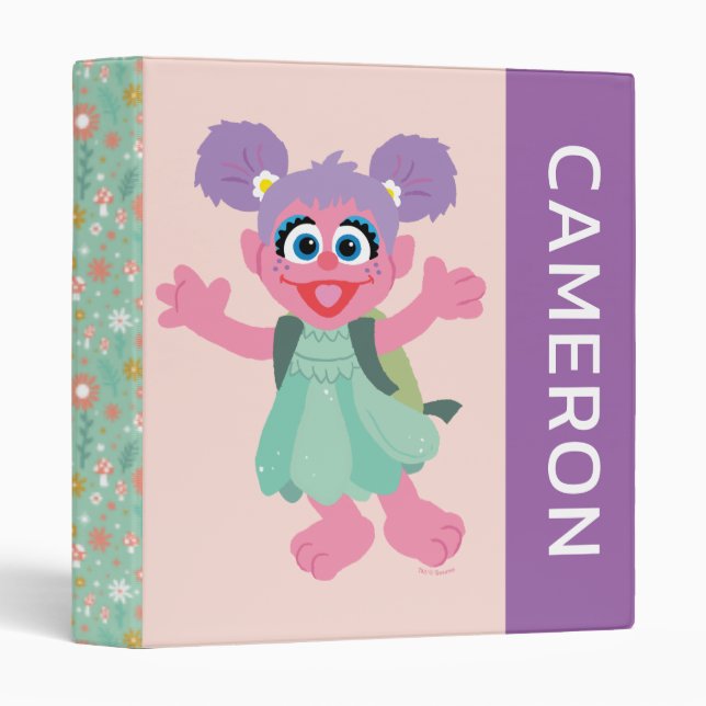 Classeur Abby Cadabby Woodland | Ajouter Votre Nom (Devant/Côté)