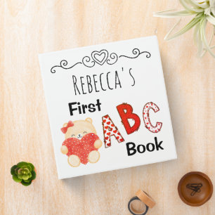 Classeur ABC Hearts Valentines Activité de Baby shower