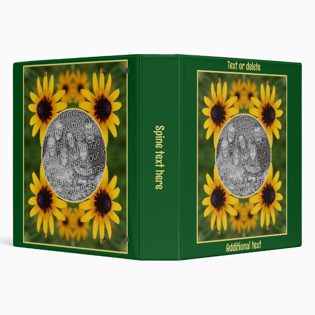 Classeur Abeille Sur Black Eyed Susan Flower Ajouter votre  (Arrière-plan)