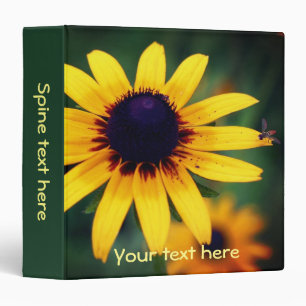 Classeur Abeille Sur Fleur Susan Joue Noire Personnalisée