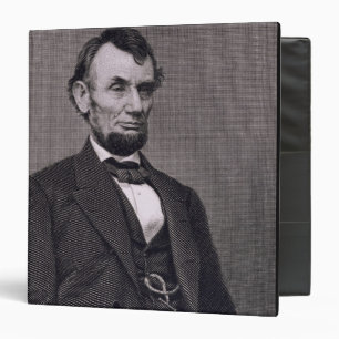 Classeur Abraham Lincoln, gravé d'une photographie va le