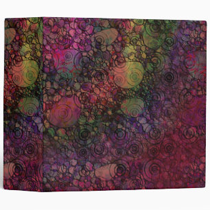 Classeur Abstrait Coloré avec Cercles Noirs et Grunge
