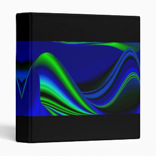Classeur Abstrait en bleu vert noir