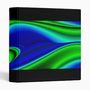 Classeur Abstrait en bleu vert noir
