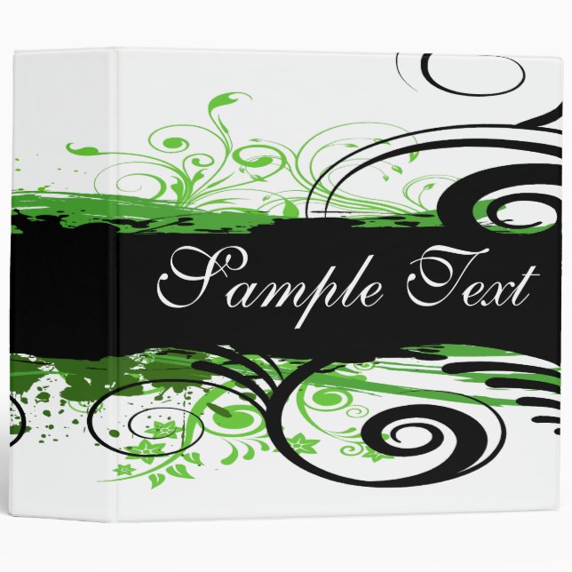 Classeur abstrait floral (Devant/Côté)