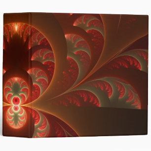 Classeur Abstrait lumineux rouge orange moderne Fractal