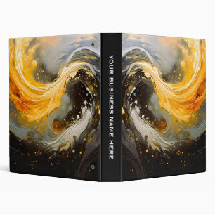 Classeur Abstrait Moderne en Marbre Doré Vagues